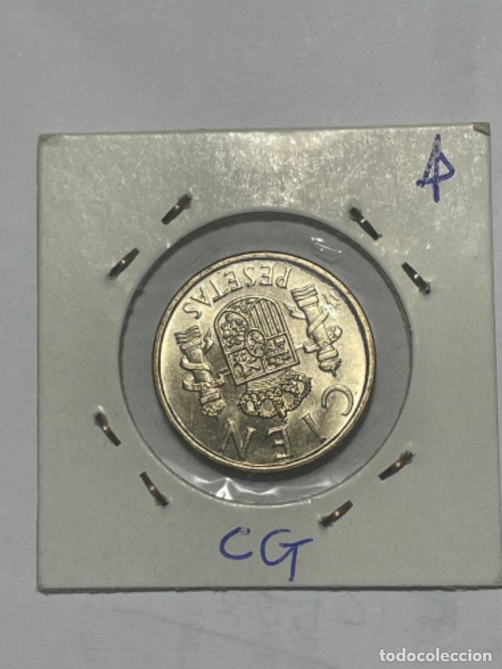 Monedas con errores: * ERROR * 100 P 1988. CABEZA GRANDE. LIS ANVERSO SIN CIRCULAR - Foto 2