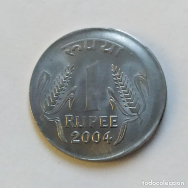 Monedas con errores: ## India - 1 Rupias 2004 desplazada ## - Foto 1