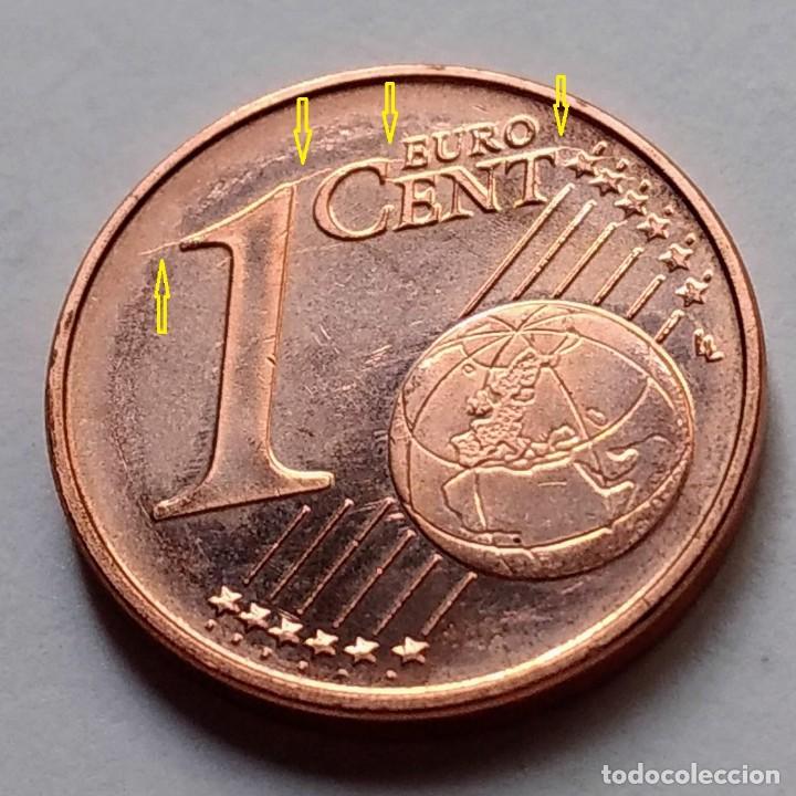 Monedas con errores: MONEDA 1 CENTIMO EURO AUSTRIA 2002 S/C - VARIANTE ERROR EXCESO EN ANVERSO Y REVERSO - Foto 2