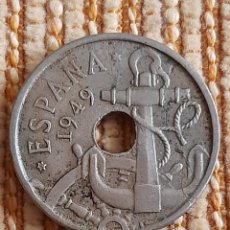 Monedas con errores: (ESPAÑA)(1949)(ERROR) 50 CÉNTIMOS CON HOJITAS POR TODA LA MONEDA. Lote 329347338