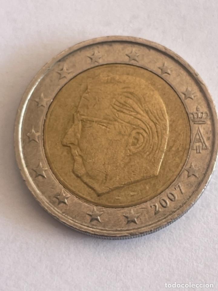 Monedas con errores: * ERROR * 2 &euro; 2007 B&Eacute;LGICA. TALADRO CENTRAL LIGERAMENTE DESPLAZADO - Foto 3