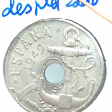 Monedas con errores: 50 CÉNTIMOS 1949 *51. AGUJERO DESPLAZADO. EBC.. Lote 330388313