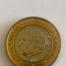 Monedas con errores: * ERROR * 1 € BELGICA AÑO 2008. EXCESO DE METAL. COLETA. Lote 330674813