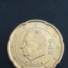 Monedas con errores: MONEDA ERROR 20 EUROCENT 2009 BELGIE EXCESO DE METAL. Lote 330705388