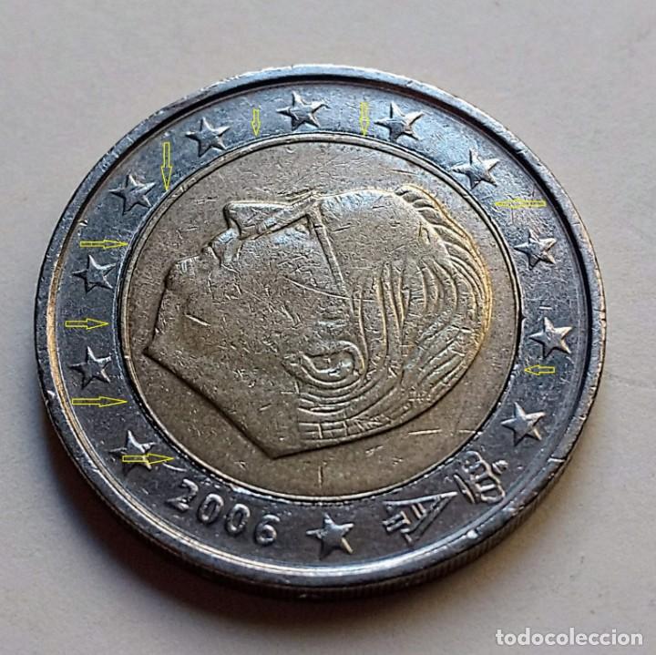 Monedas con errores: MONEDA 2 EUROS BELGICA 2006 CON ERROR - NUCLEO DESCENTRADO - Foto 1