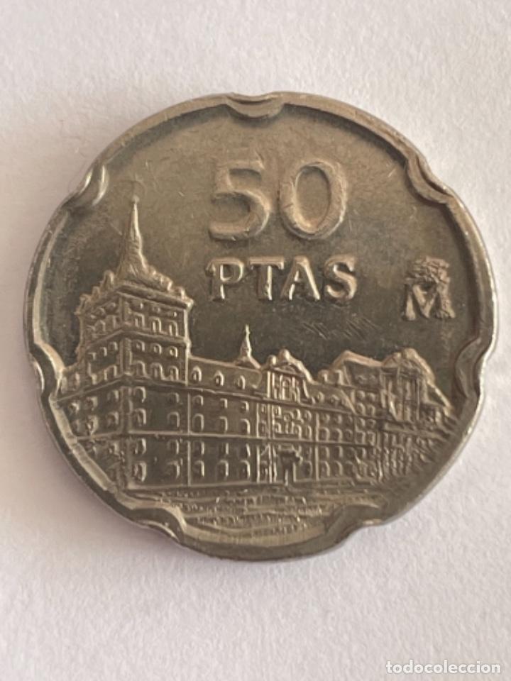 Monedas con errores: * ERROR * 50 PTAS 1997 CECA REMARCADA - Foto 2