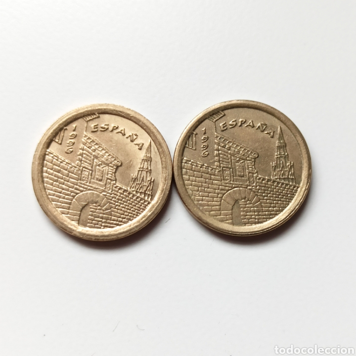 Monedas con errores: ERROR: moneda de 5 pesetas de 1996 con listel muy ancho, letras pegadas - Foto 2