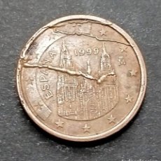 Monedas con errores: M.119. 1 CENTIMO. 1999. ESPAÑA. VARIAS TIRAS DE METAL EN ANVERSO.. Lote 338057543