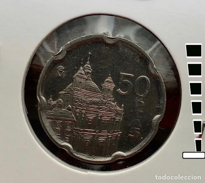 Monedas con errores: 50 pesetas 1995 empastada , en PTAS y exceso metal - Foto 3