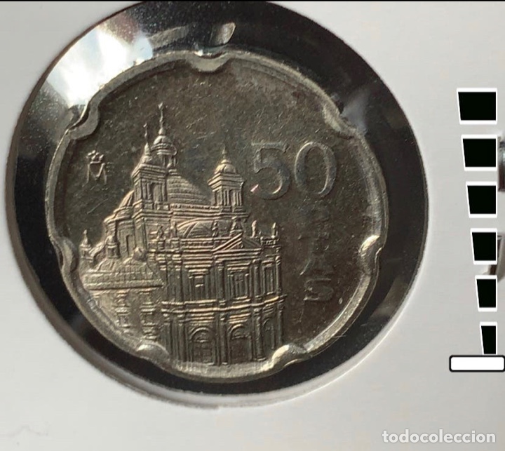 Monedas con errores: 50 pesetas 1995 empastada , en PTAS y exceso metal - Foto 4