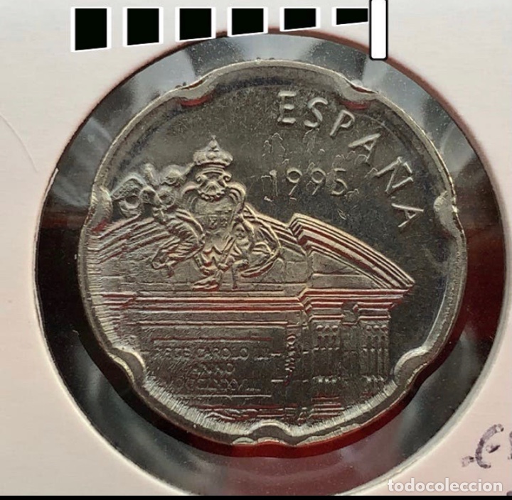 Monedas con errores: 50 pesetas 1995 empastada , en PTAS y exceso metal - Foto 1