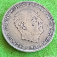 Monedas con errores: PLATA 100 PESETAS DE 1966 DE PLATA ESTRELLA ,68. CON ERROR EN CUÑO. ADMITE LIMPIEZA. Lote 339447088