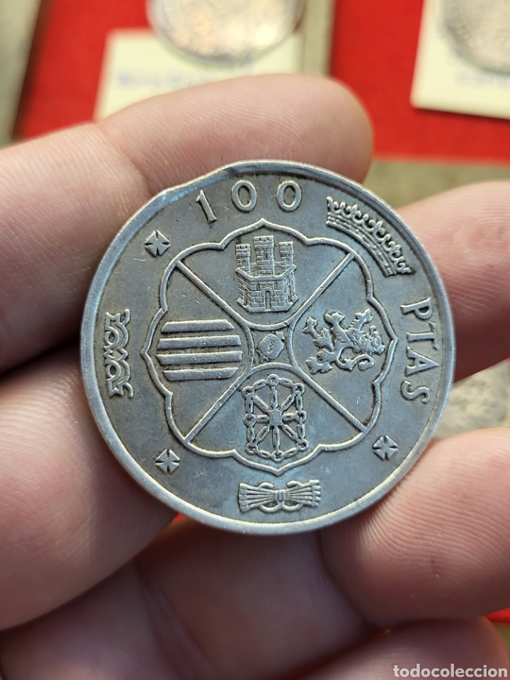 Monedas con errores: ERROR SEGMENTADA . 100 PESETAS DE PLATA A&Ntilde;O 1966 *19*66 - Foto 5