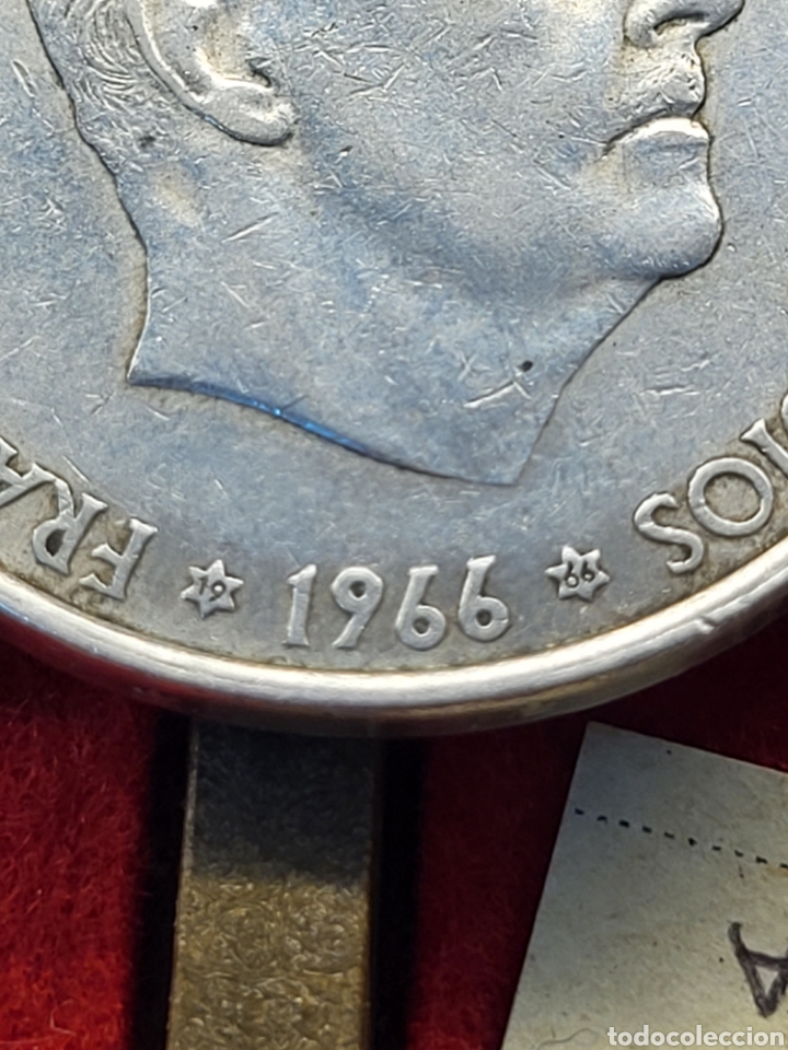 Monedas con errores: ERROR SEGMENTADA . 100 PESETAS DE PLATA A&Ntilde;O 1966 *19*66 - Foto 7