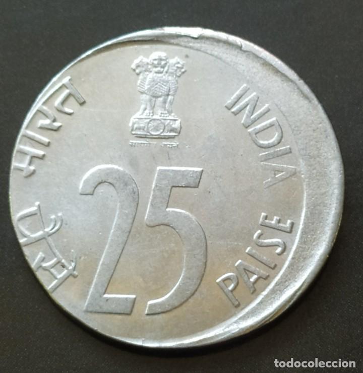Monedas con errores: ## ERROR # India 1996 25 Pa&iacute;se Desplazada ## - Foto 1