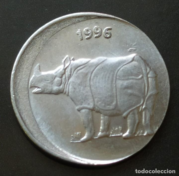 Monedas con errores: ## ERROR # India 1996 25 Pa&iacute;se Desplazada ## - Foto 2