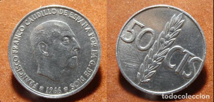Monedas con errores: Error de acu&ntilde;aci&oacute;n en moneda de 10 c&eacute;ntimos 1966 Reverso girado 30&ordm; Dcha - Foto 1