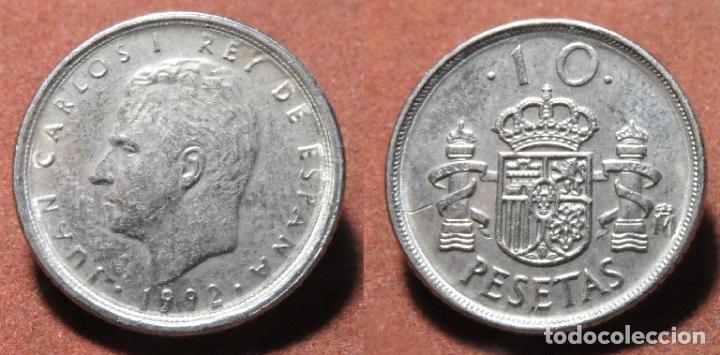 Monedas con errores: Variante moneda de 10 Pesetas 1992 Espa&ntilde;a &Ntilde; sin tilde - Foto 1