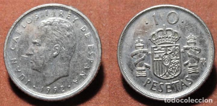 Monedas con errores: Variante moneda de 10 Pesetas 1992 Espa&ntilde;a &Ntilde; sin tilde - Foto 1
