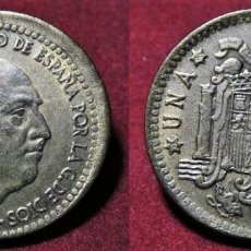 Monedas con errores: ERROR DE ACUÑACIÓN MONEDA DE 1 PESETA 1963*66 ANVERSO DESPLAZADO. Lote 352855179