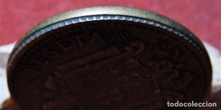Monedas con errores: Error de acu&ntilde;aci&oacute;n moneda de 1 Peseta 1963*65 Canto Corona - Foto 2