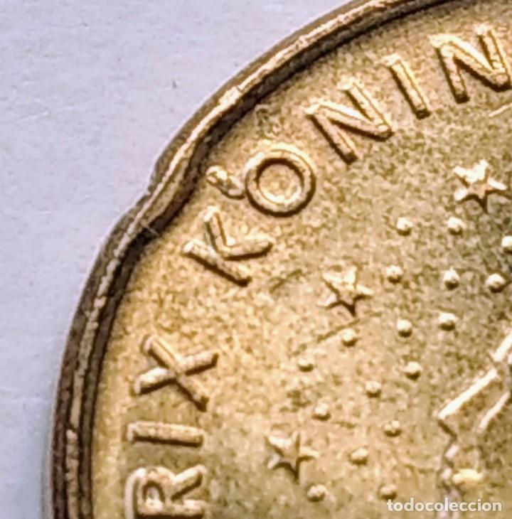 Monedas con errores: HOLANDA 2001 MONEDA DE 20 CENTIMOS DE EURO CON ERROR DE EXCESO DE METAL - Foto 3