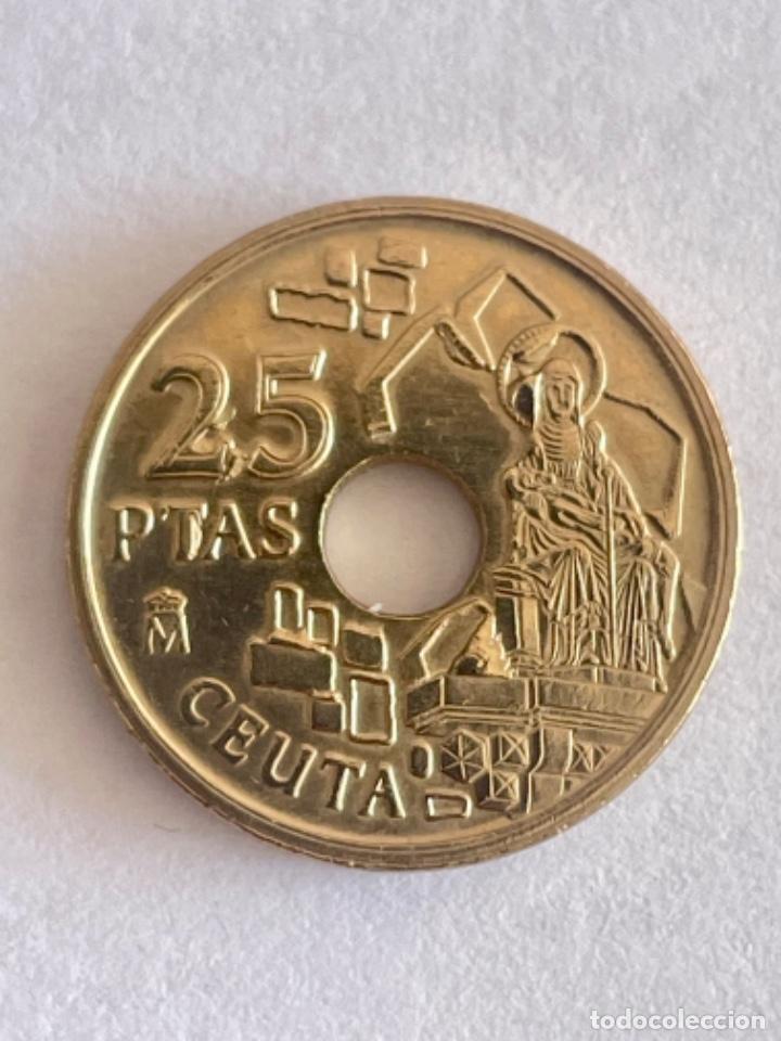 Monedas con errores: * SUPER-ERROR * 8 EXCESOS DE METAL DIFERENTES EN LA MISMA MONEDA DE 25 PTAS A&Ntilde;O 1998.. - Foto 1