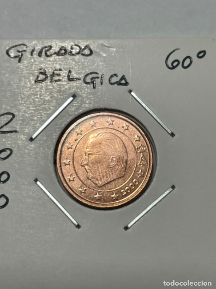 Monedas con errores: * ERROR * 2 CENT BELGICA REVERSO GIRADO 60&bull; a la derecha. A&Ntilde;O 2000 PRECIOSA - Foto 2