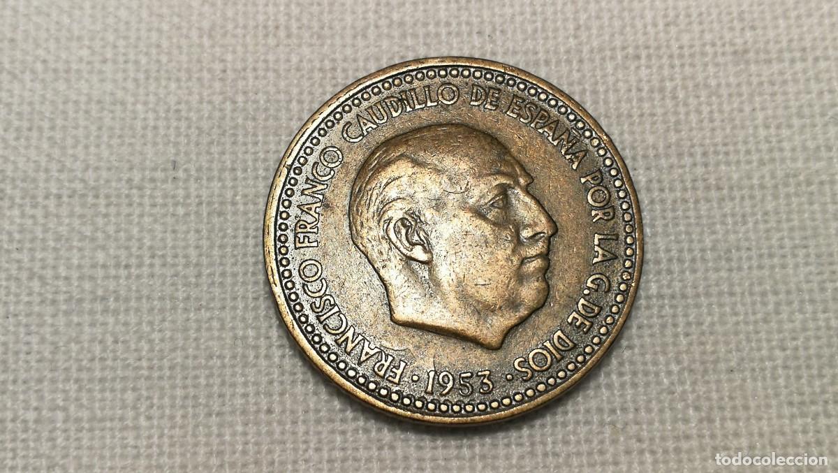 Monedas con errores: eRRoR.... (INCUSA, REPINTE) Moneda de 1 Peseta 1953 *63 - Foto 4
