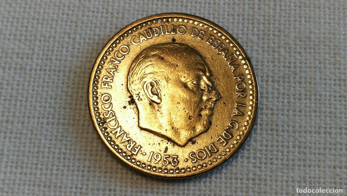 Monedas con errores: eRRoR.... (ANEP&Iacute;GRAFA) Moneda 1 Peseta 1953, Estado espa&ntilde;ol - Foto 2