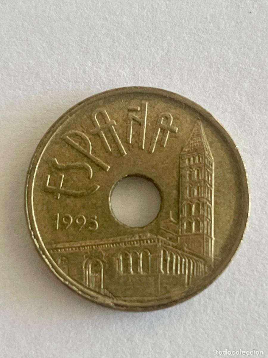 Monedas con errores: * ERROR * 25 PTAS 1995. TALADRO PEQUE&Ntilde;O - Foto 1