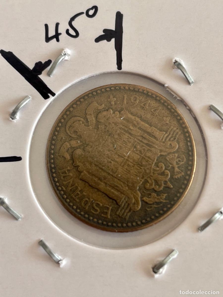 Monedas con errores: * ERROR * 1 PTA 1944. REVERSO GIRADO. MUY RARA - Foto 1