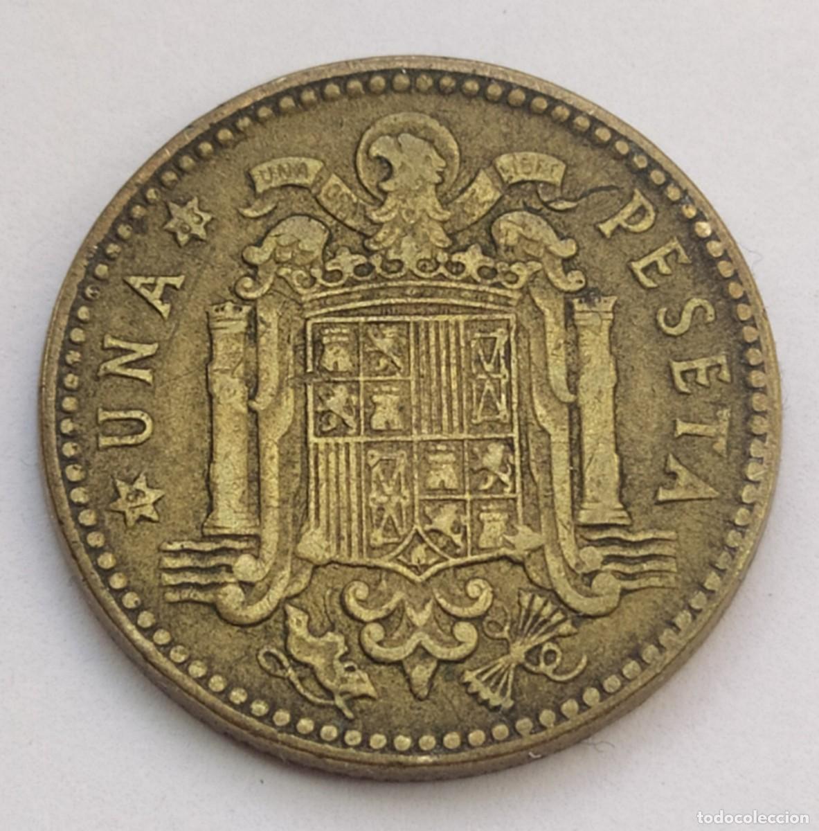 Monedas con errores: ## error- 1 Peseta 1963 - 63 cu&ntilde;o predescantillado ## - Foto 2