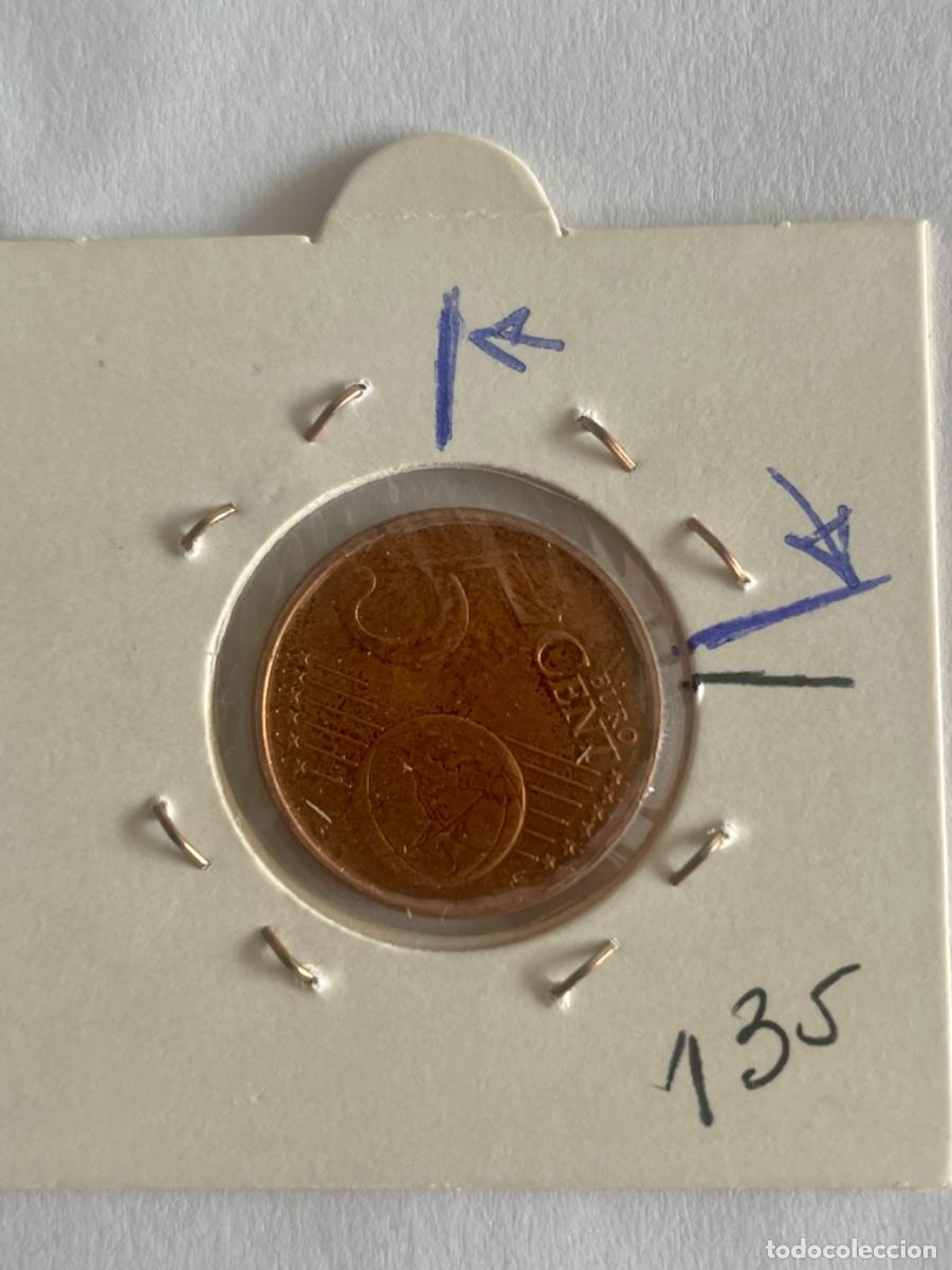 Monedas con errores: * ERROR * 5 CENT 2003 B&Eacute;LGICA. GIRADA 85&bull; A LA DERECHA - Foto 1