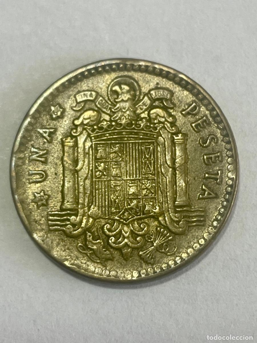 Monedas con errores: * ERROR * 1 PESETA A&Ntilde;O 1963/64. Acu&ntilde;aci&oacute;n rara - Foto 2