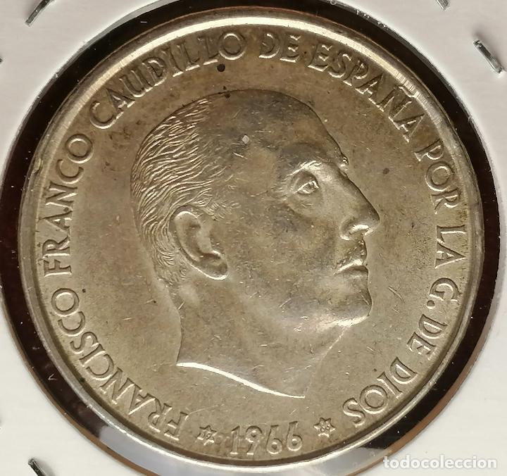 Monedas con errores: 100 PTAS 1966 * 66 PLATA ESTADO ESPA&Ntilde;OL REPINTADA ERROR - Foto 3