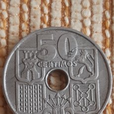 Monedas con errores: (ESPAÑA)(1949*19*54)(ERROR HOJITAS) 50 CÉNTIMOS