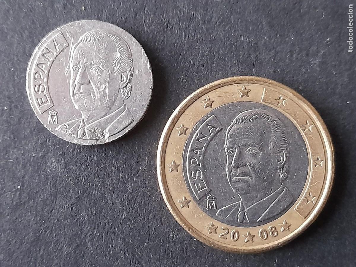 Monedas con errores: Esfera interior de cupron&iacute;quel de moneda de 1 euro Espa&ntilde;a - Foto 1