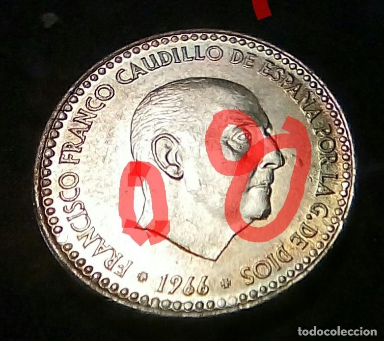 Monedas con errores: Variante error 1 pts 1966*73 exceso de material en el anverso S/C de cartucho - Foto 1