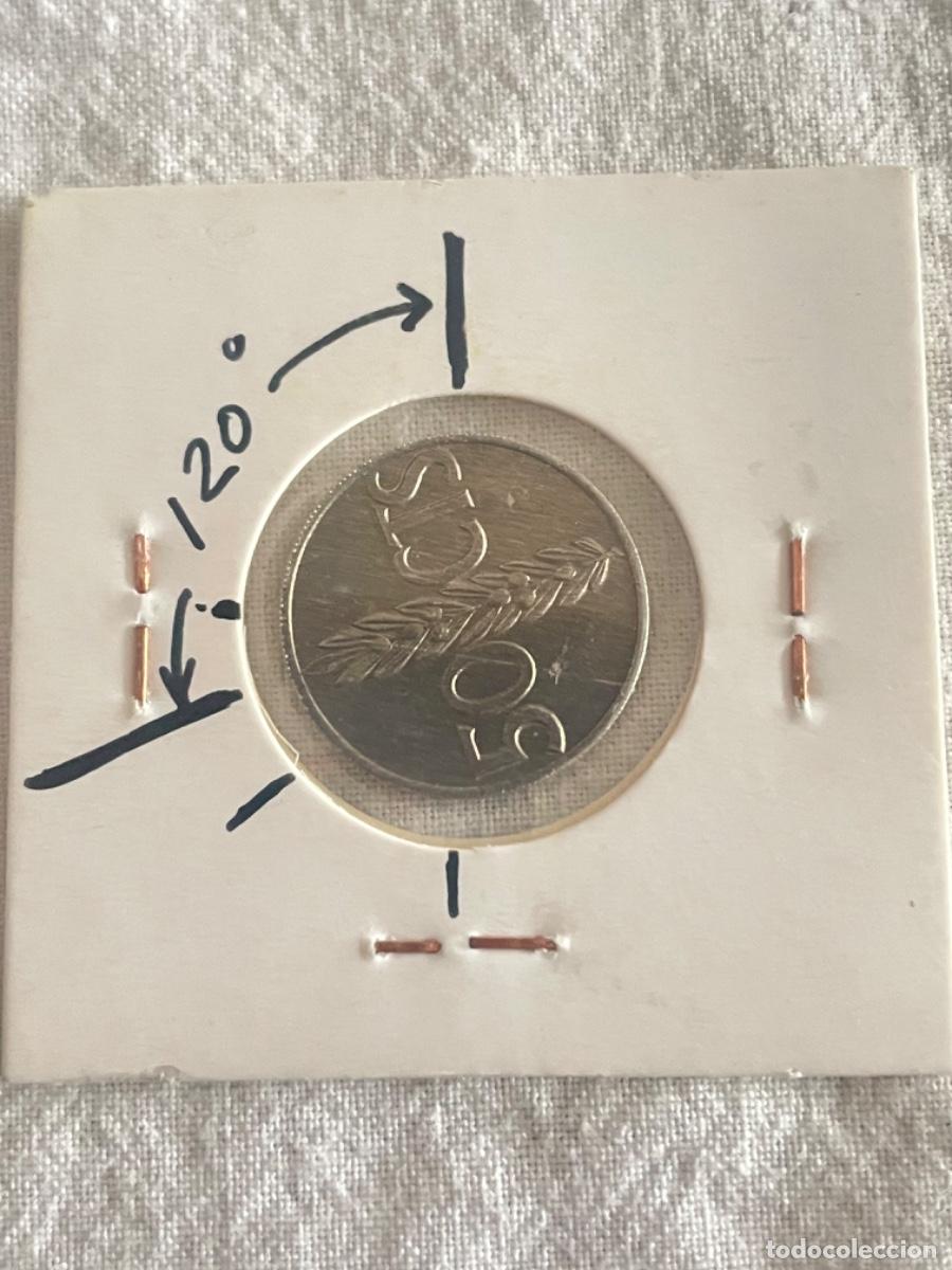 Monedas con errores: * ERROR * 50 c&eacute;ntimos 1966*68 GIRADA 120&bull; A LA IZQUIERDA - Foto 1