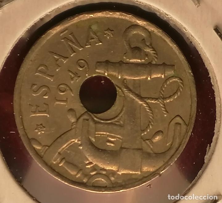 Monedas con errores: 50 centimos 1949 * 62 Taladro desplazado - Foto 3