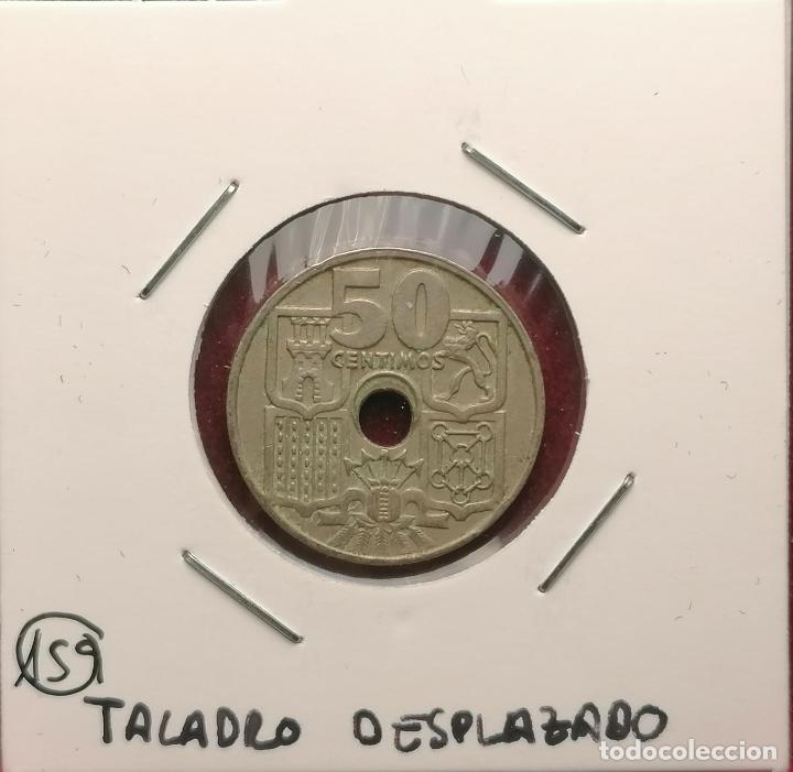 Monedas con errores: 50 centimos 1949 * Taladro desplazado - Foto 1