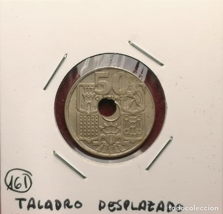 Monedas con errores: 50 centimos 1949 * Taladro desplazado Borde doble - Foto 1