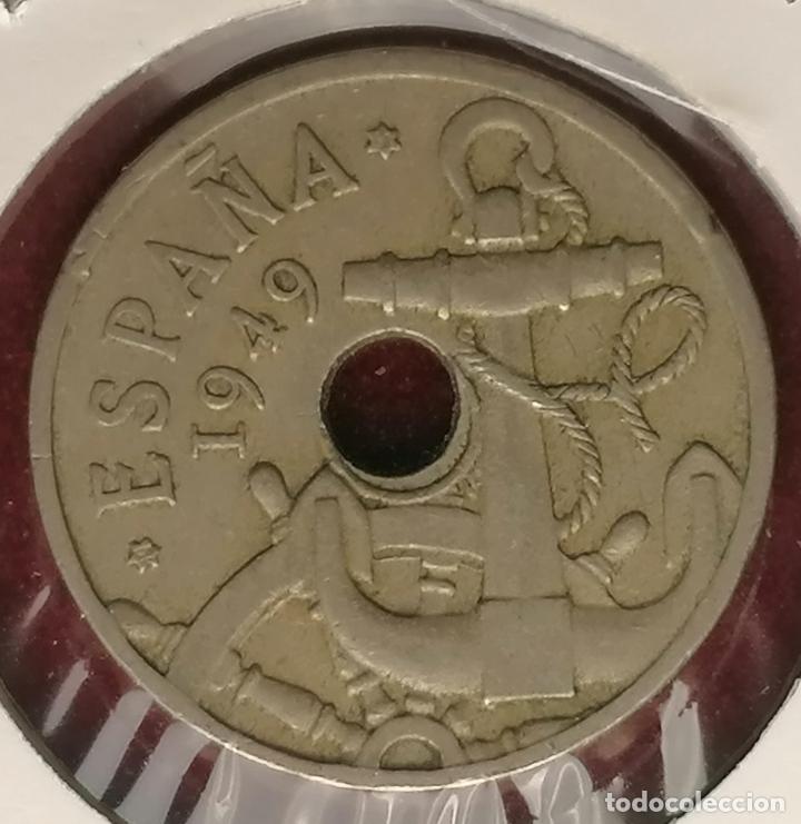 Monedas con errores: 50 centimos 1949 * 51 Taladro desplazado - Foto 3