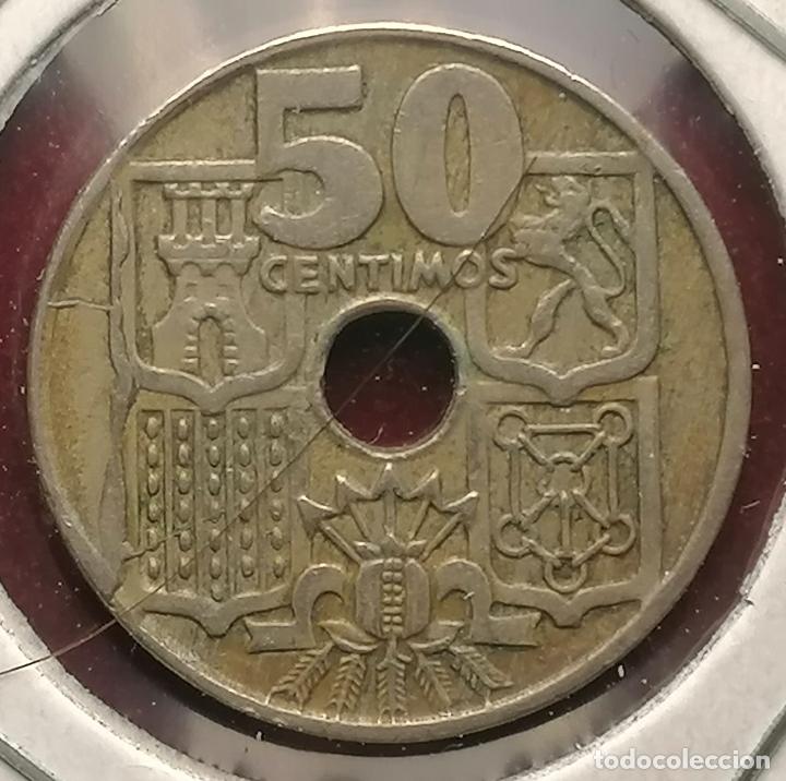 Monedas con errores: 50 centimos 1949 * 54 Empaste - Foto 2