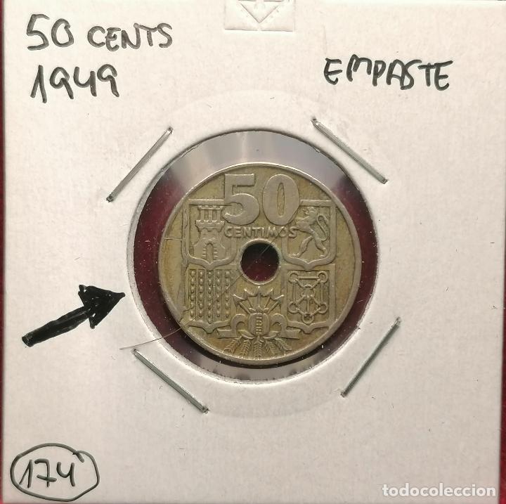 Monedas con errores: 50 centimos 1949 * 54 Empaste - Foto 1