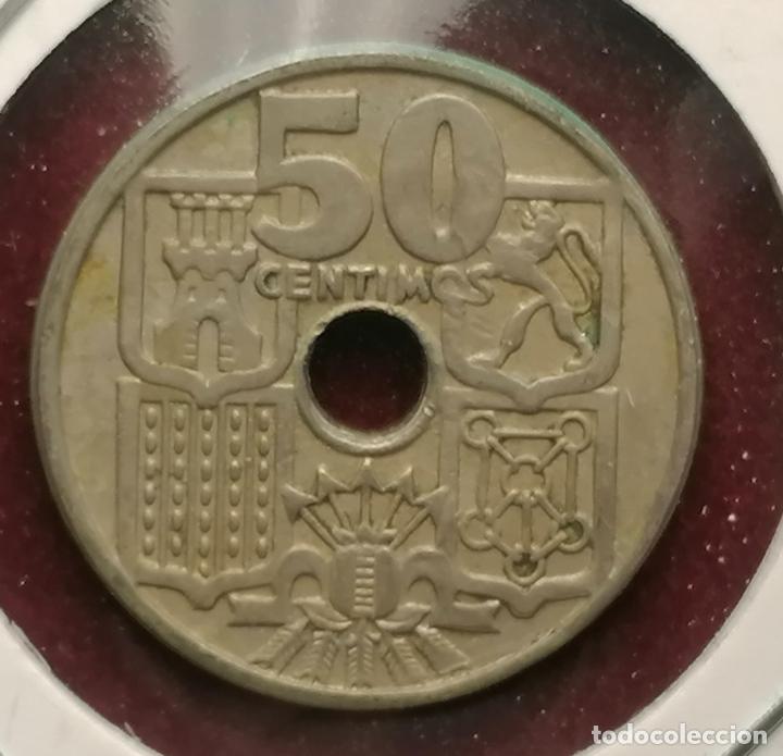 Monedas con errores: 50 centimos 1949 * 54 Borde doble - Foto 2