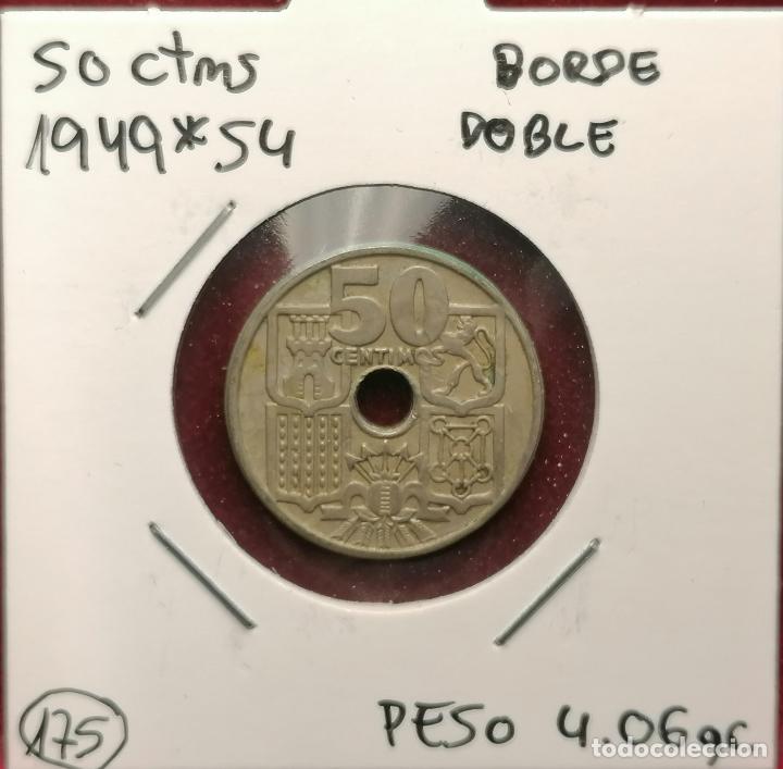 Monedas con errores: 50 centimos 1949 * 54 Borde doble - Foto 1