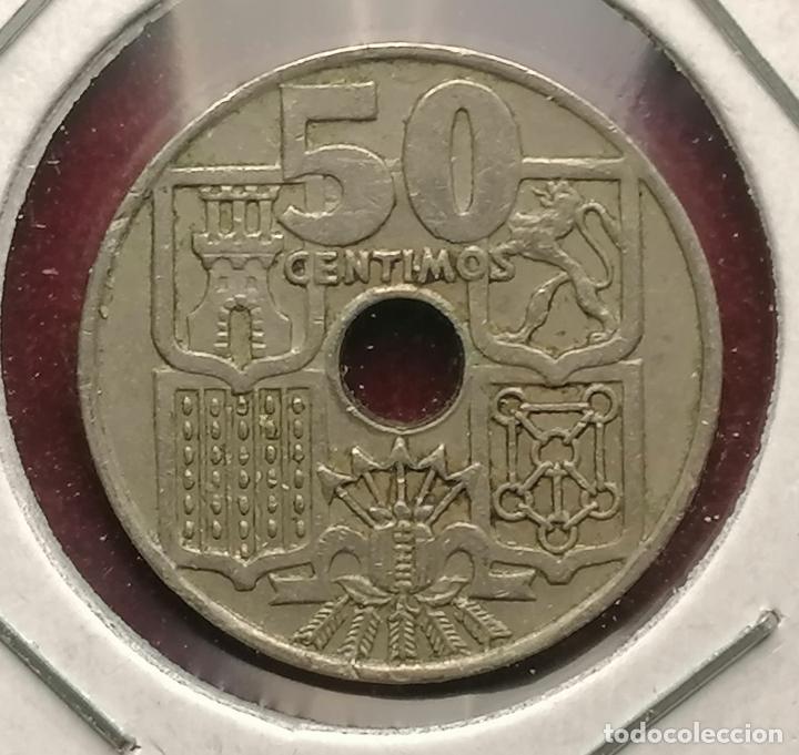 Monedas con errores: 50 centimos 1949 * 62 Empastada - Foto 2