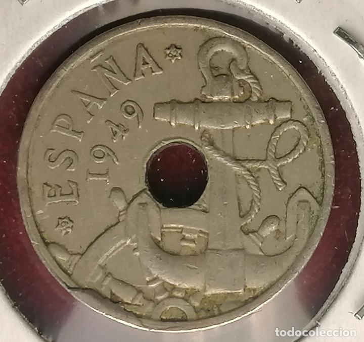 Monedas con errores: 50 centimos 1949 * 62 Empastada - Foto 3